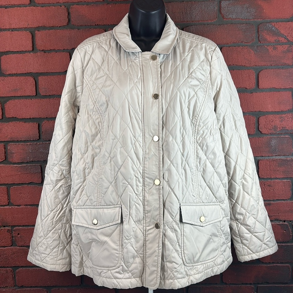 Charter Club‎ Jacket Womens Large Cream Quilted